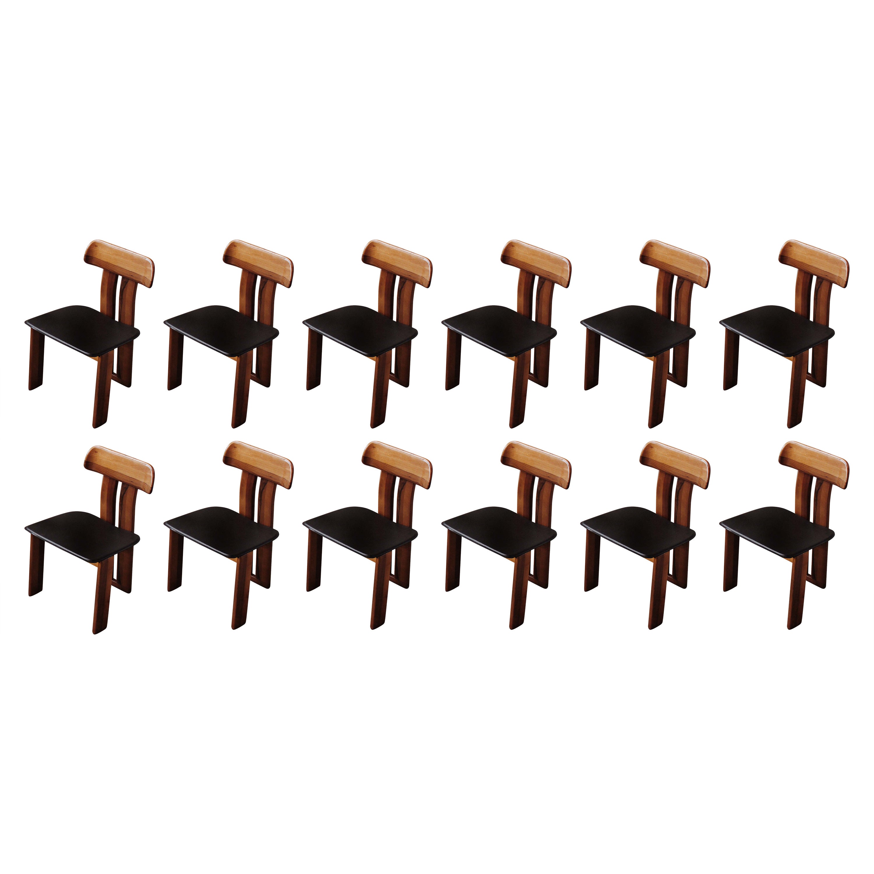 Mario Marenco "Sapporo" Chairs for Mobil Girgi, 1970, Set of 12 For Sale