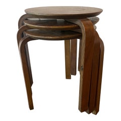 3 Mid century danish modern Nesting Tables or stools