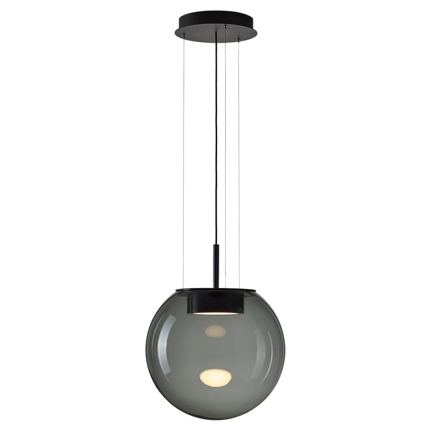 Large 'Orbis 500' in Smoke Brown Blown Glass Pendant Lamp for Brokis For Sale