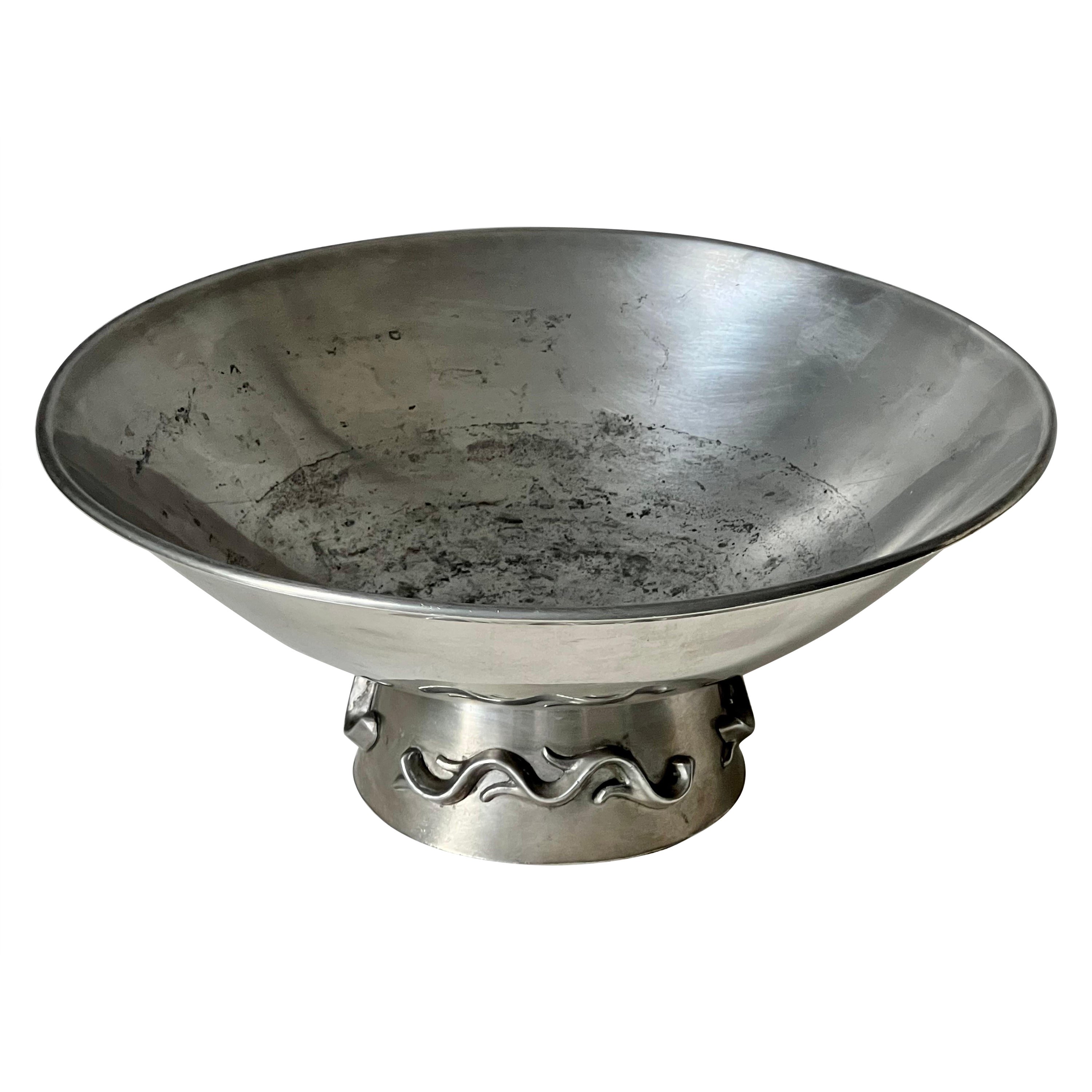 Paavo Tynell  Silver Plated Bowl For Sale