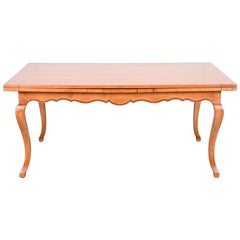 Baker Furniture Italian Provincial Maple Harvest Farm Table, Newly Refinished