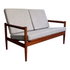 Vintage Danish Modern Loveseat Sette by Borge Jensen