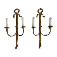 Pair of Louis the 16th Bronze Wall Lights