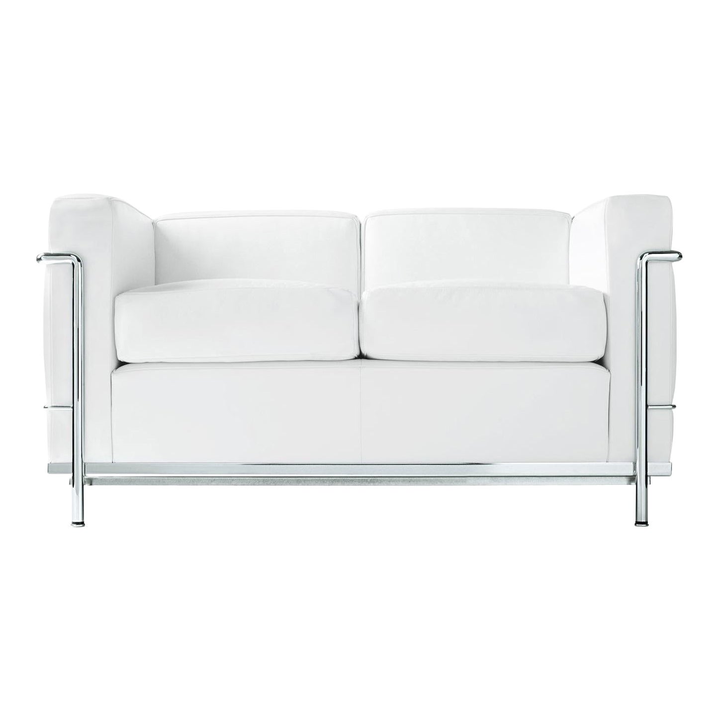 Le Corbusier, Pierre Jeanneret, Charlotte Perriand Lc2 Divano Two-Seat Sofa For Sale