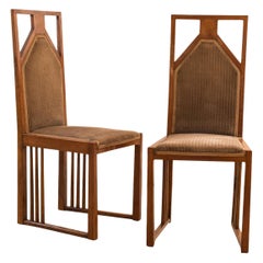 Josef Hoffmann Attr. Pair of Extraordinary Chairs 1905-10 Jugendstil Art Nouveau
