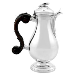 Jarra de café de plata suiza del siglo XVIII