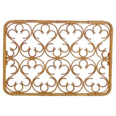 Bonacina Wicker and Bamboo decorative wall panel, Italy 1950s