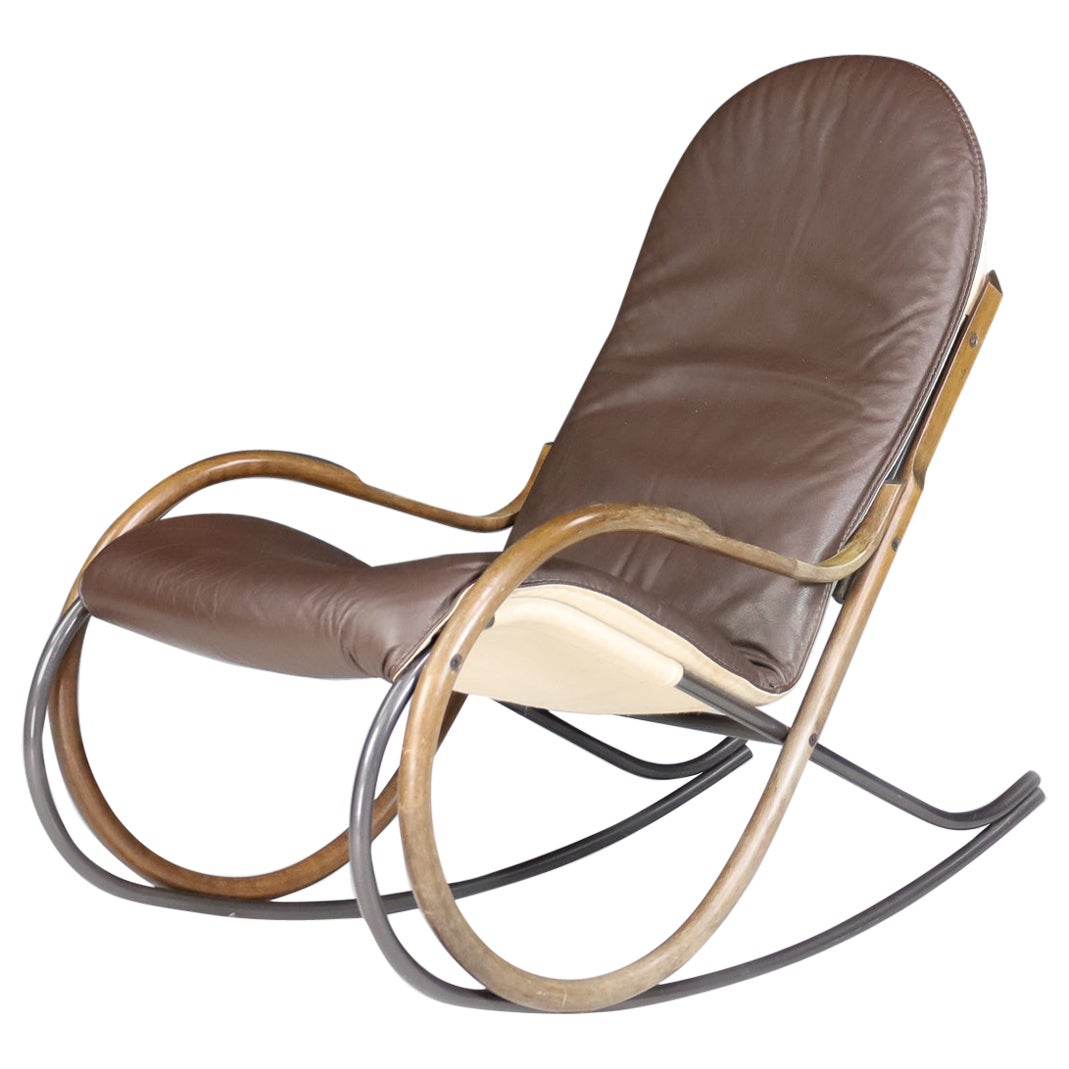 Nonna Rocking Chair by Paul Tuttle for Strässle, Switzerland, 1970s For Sale