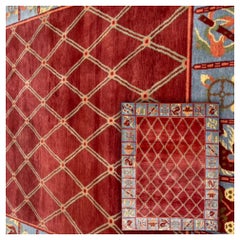 Vintage Elegant Tibetan Rug, circa 1970