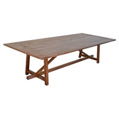 Custom Dining Table in Aged Walnut, Built to Order by Petersen Antiques