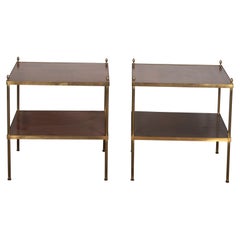 Pair of 20th Century Brass End Tables