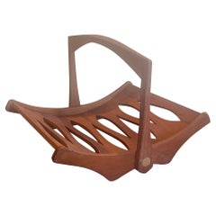 Danish Modern Staved Teak Magazine Holder by Jens Quistgaard for Dansk