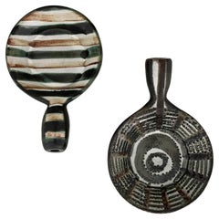 Pair of French Ceramic Spoon Rest Vessels by Robert Picault