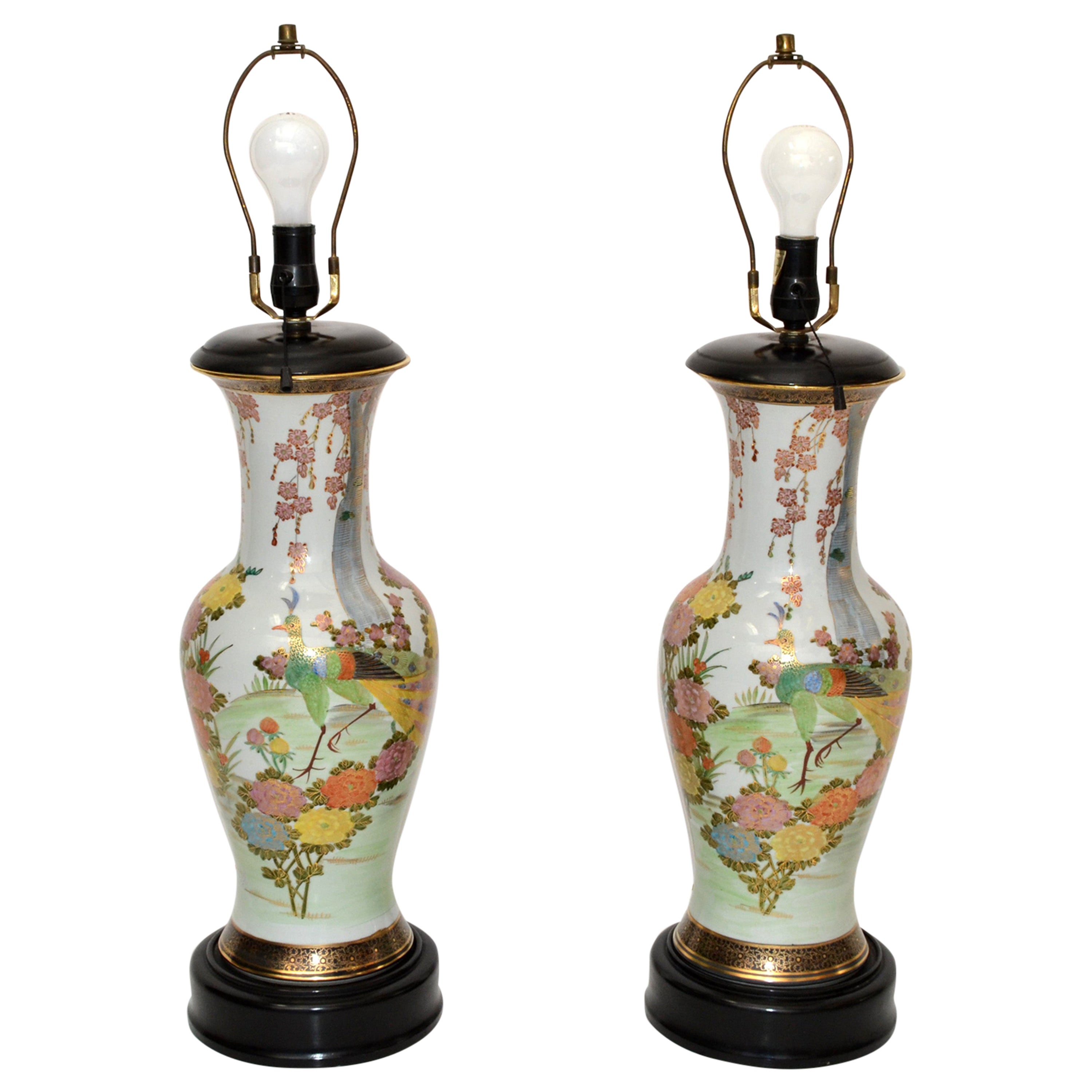 Japanese Kutani Lamp 14 For Sale on 1stDibs