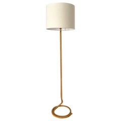 Retro French Rope Floor Lamp in the Style of Audoux Minet