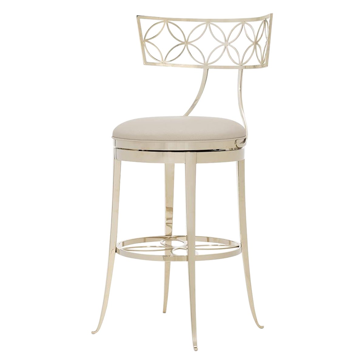 Klismos Gold Barstool For Sale