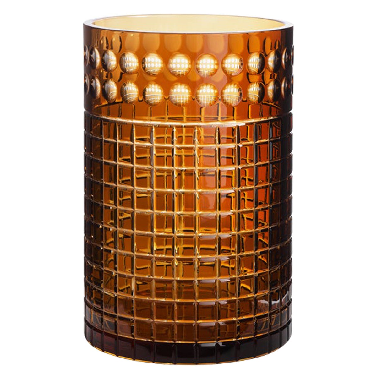 Waterford Crystal Evolution Turquoise and Amber Vase at 1stDibs