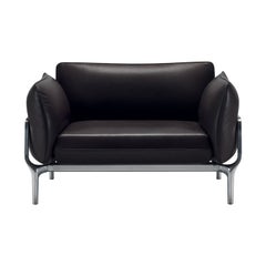 Alias V01 Sillón Vina en Asiento de Piel Torba con Estructura de Aluminio Pulido