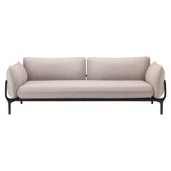 Alias V02 Vina Sofa in Beige Upholstery with Black Lacquered Aluminum Frame