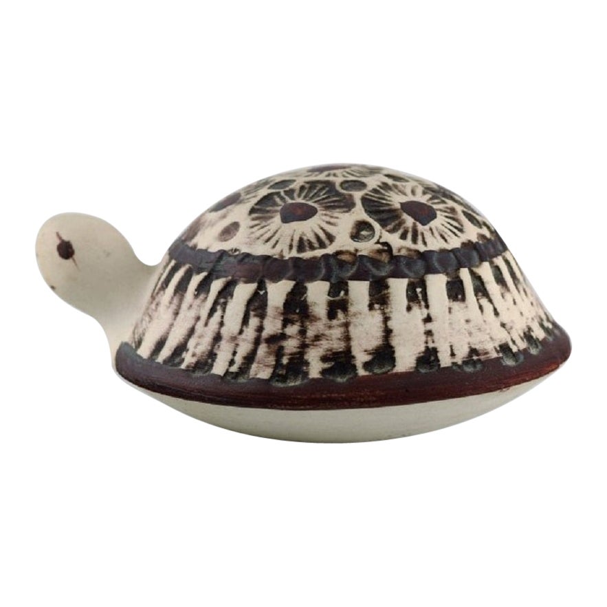 Lisa Larson pour Gustavsberg, tortue en céramique émaillée, années 1970 en vente