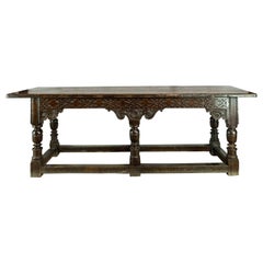 Antique 17th Century, Charles i, Joined Oak Six-Leg Refectory Table, circa 1640