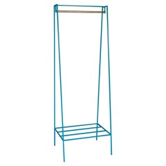 Turquoise ‘A' Clothes Rail with a Luxury Brass Pole
