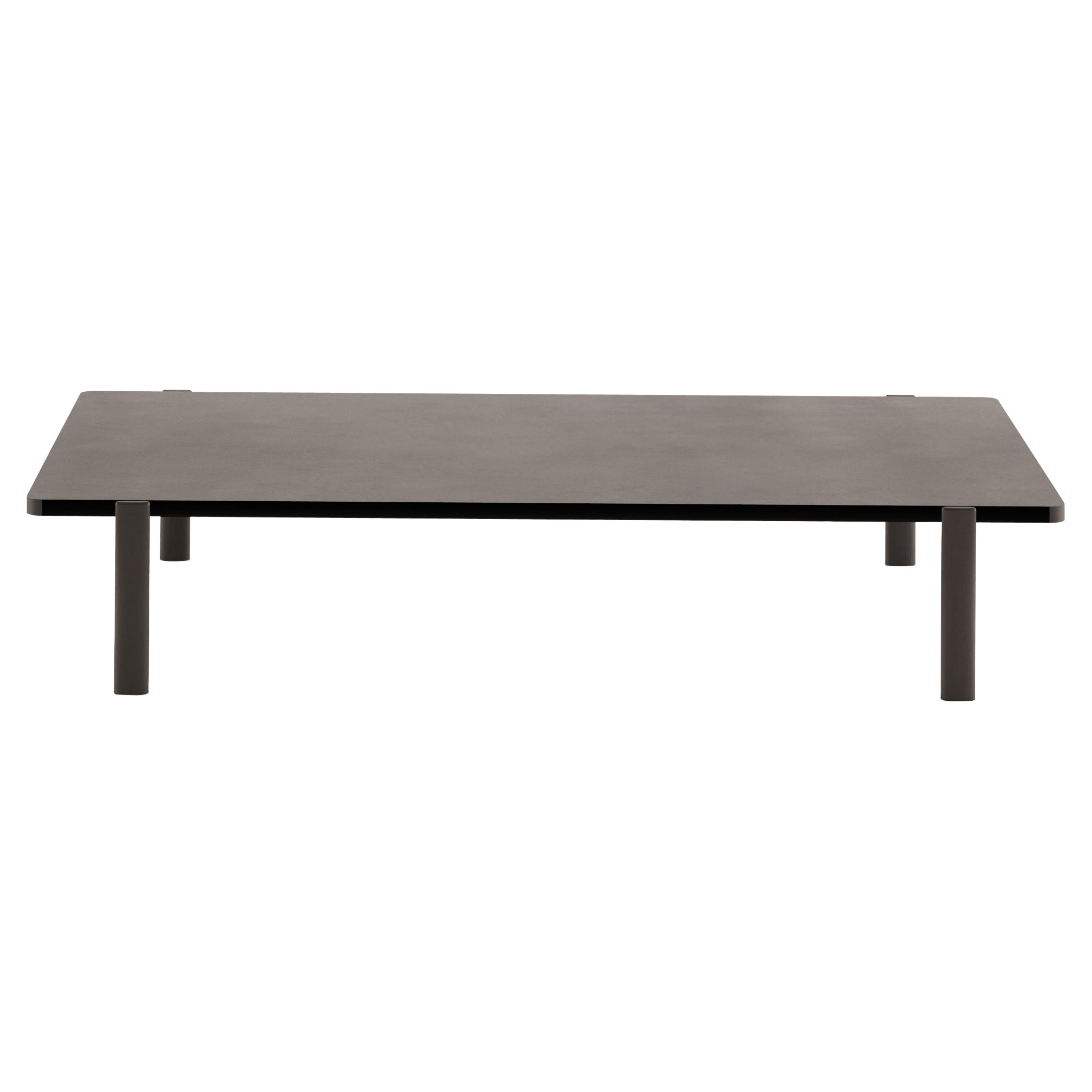 Alias 955 Eleven Low Table Singular Rectangle w Grey Color MDF & Lacquered Frame For Sale