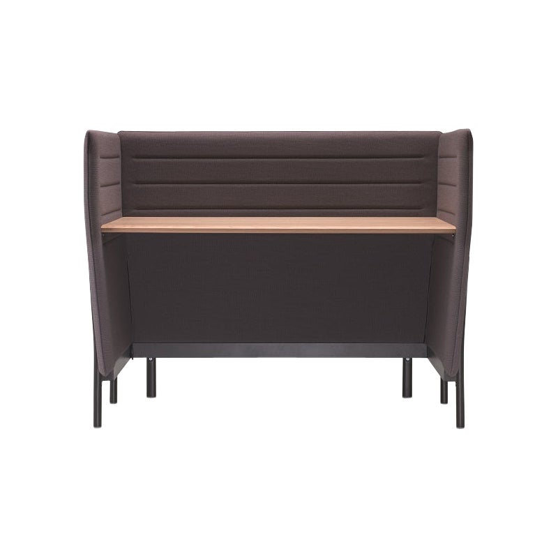 Alias 885 Small Eleven High Desk in Natural Oak & Black Lacquered Aluminum Frame For Sale