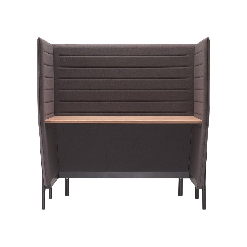 Alias 885 Large Eleven High Desk in Natural Oak & Black Lacquered Aluminum Frame