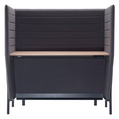 Alias 886 Large Eleven High Desk Adjustable with Oak Top and Upholstered Panels