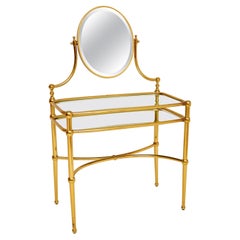 1970's Vintage Brass Dressing Table