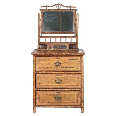 19th C English Bamboo Dressing Table