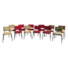 Set of 12 André Simard chairs for Airborne, France, 1960s