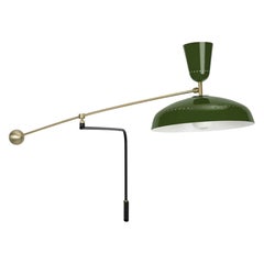 Large Pierre Guariche 'G1' Wall Lamp for Sammode Studio in Green