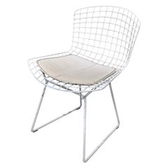 White Steel Chair by Harry Bertoia for Knoll