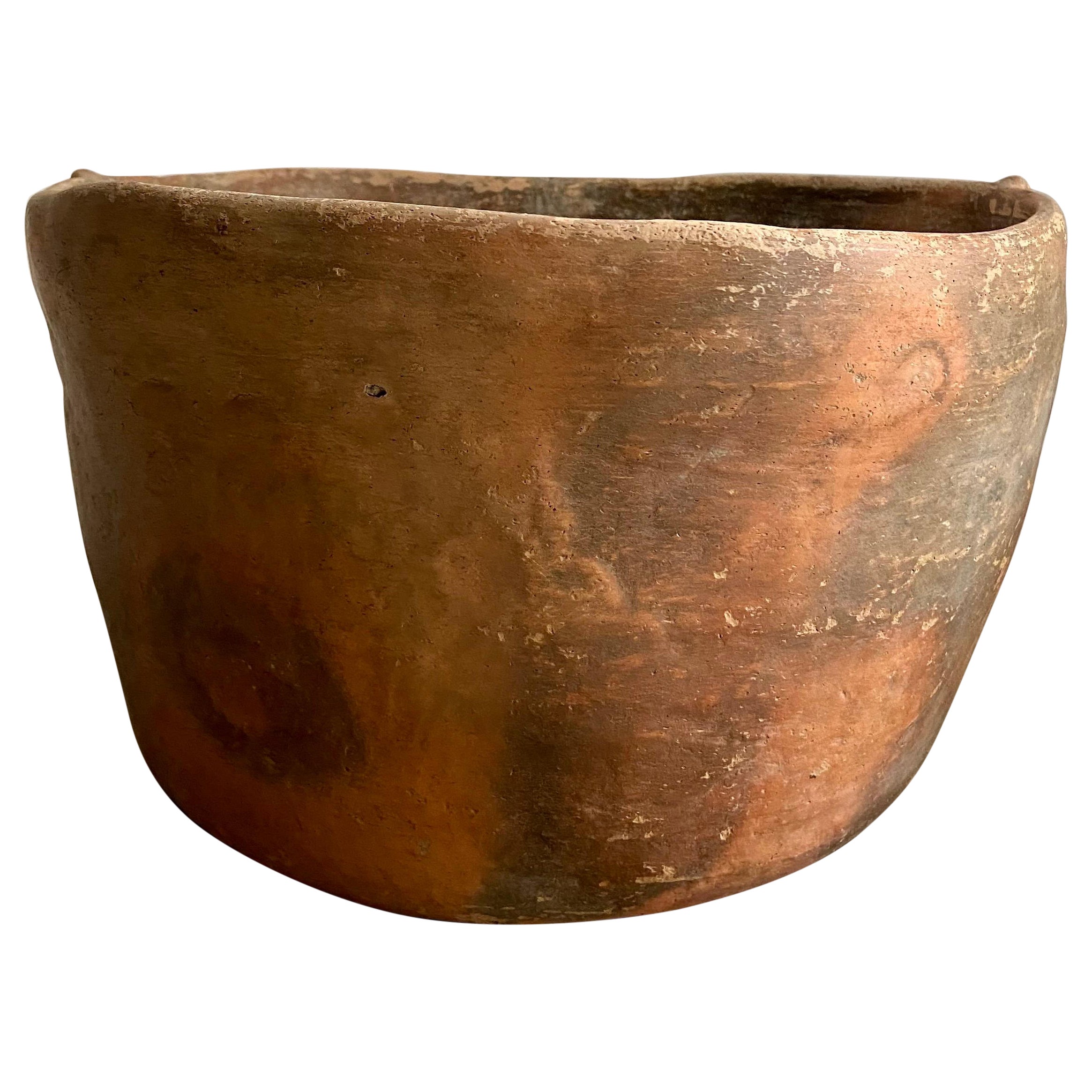 Terracotta Water Bowl from Mexico, Circa 1950´s For Sale