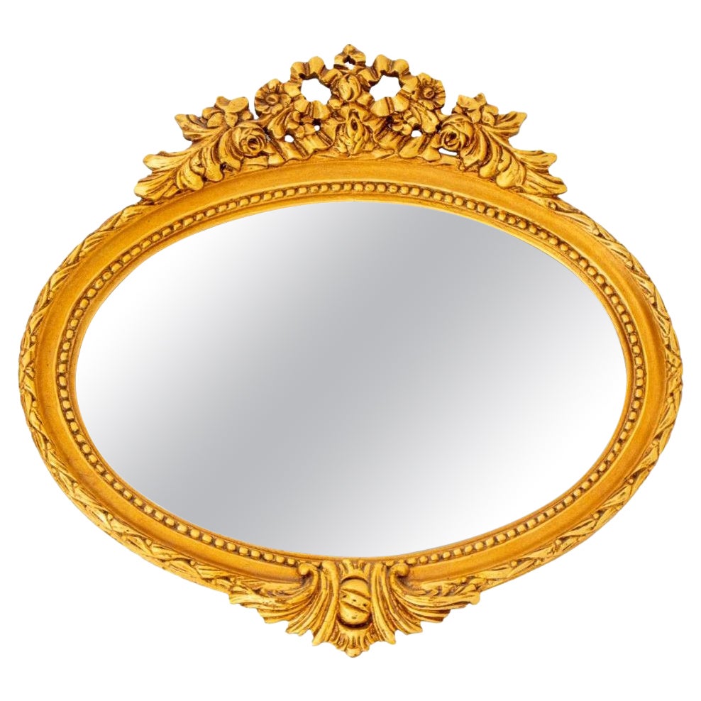 French Louis XVI Revival Giltwood Mirror For Sale
