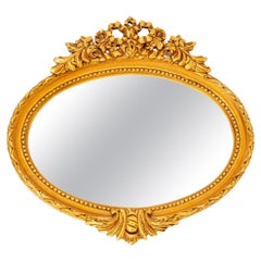 Vintage French Louis XVI Revival Giltwood Mirror