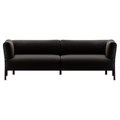 Alias 862 Eleven Sofa mit 3 Etagen und Sitz aus Aubergine-Leder und lackiertem Aluminiumrahmen