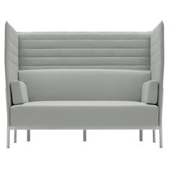 Alias 863 Eleven High Back 2 Seater-Sofa mit grauem und weiß lackiertem Aluminiumrahmen