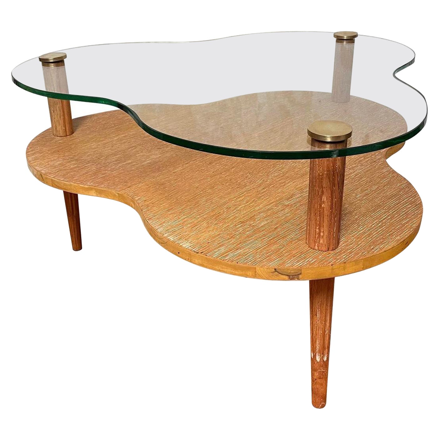 1940s Gilbert Rohde Herman Miller Biomorphic 2-Tier Coffee Table