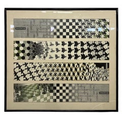 1970er Jahre Moderner Kunstdruck Metamorphose Grafik Kunst XI 39 M.C. Escher