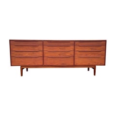 Vintage Danish Modern Ib Kofod-Larsen 12 Drawer Teak Dresser