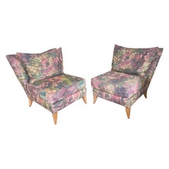 Vintage Postmodern Armless Chairs for Swaim Originals by John Mascheroni, a Pair