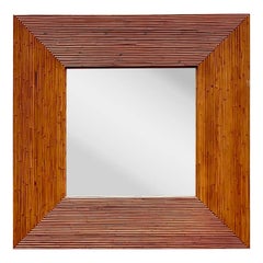 Vintage Coastal Pencil Reed Mirror