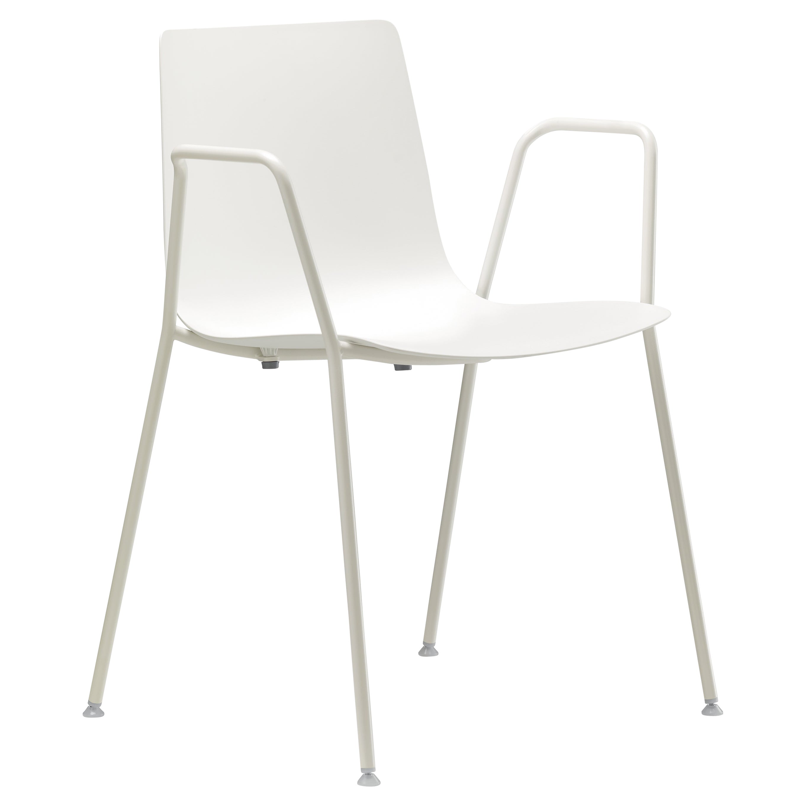Alias 89B Slim Sledge Armchair in White Polypropylene Seat & Lacquered Frame For Sale