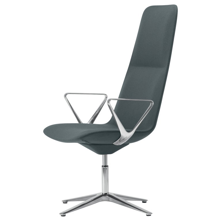 Alias 813 Slim Conference High 4 Y Shaped Chair with Polished Aluminum ...