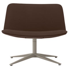 Alias 809 Slim Lounge Low Chair with Brown Seat and Sand Lacquered Frame