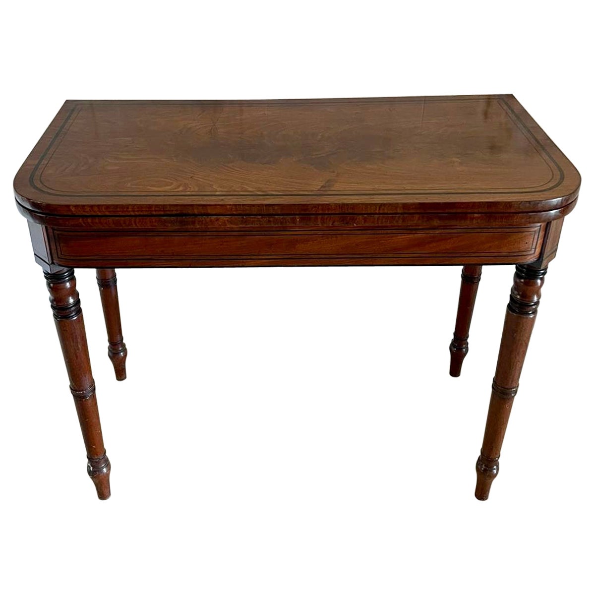 Antique George III Antique Mahogany Card/Side Table For Sale