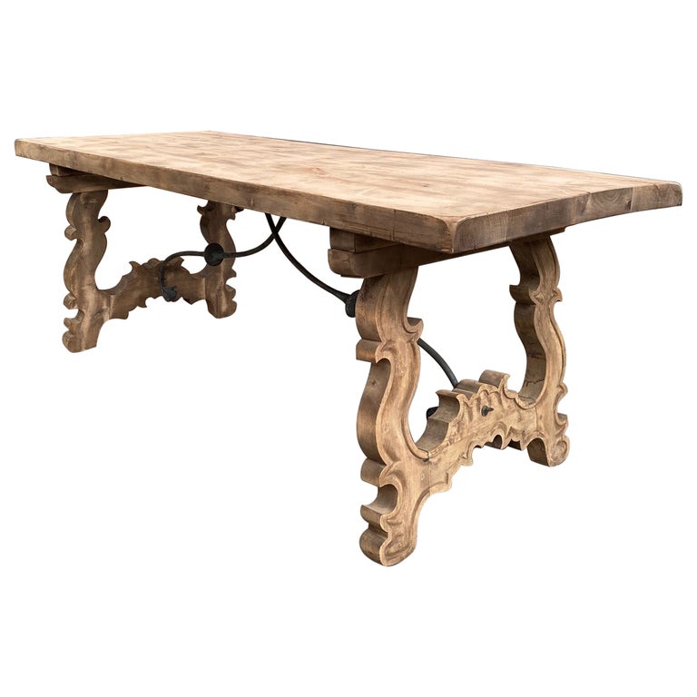 Spanish Type Table in Beech at 1stDibs